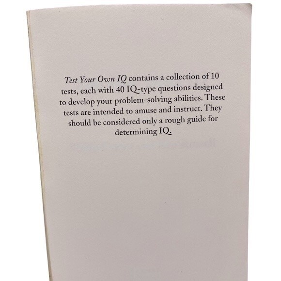 Book Test Your Own IQ- Carter, Russell - Picture 2 of 7